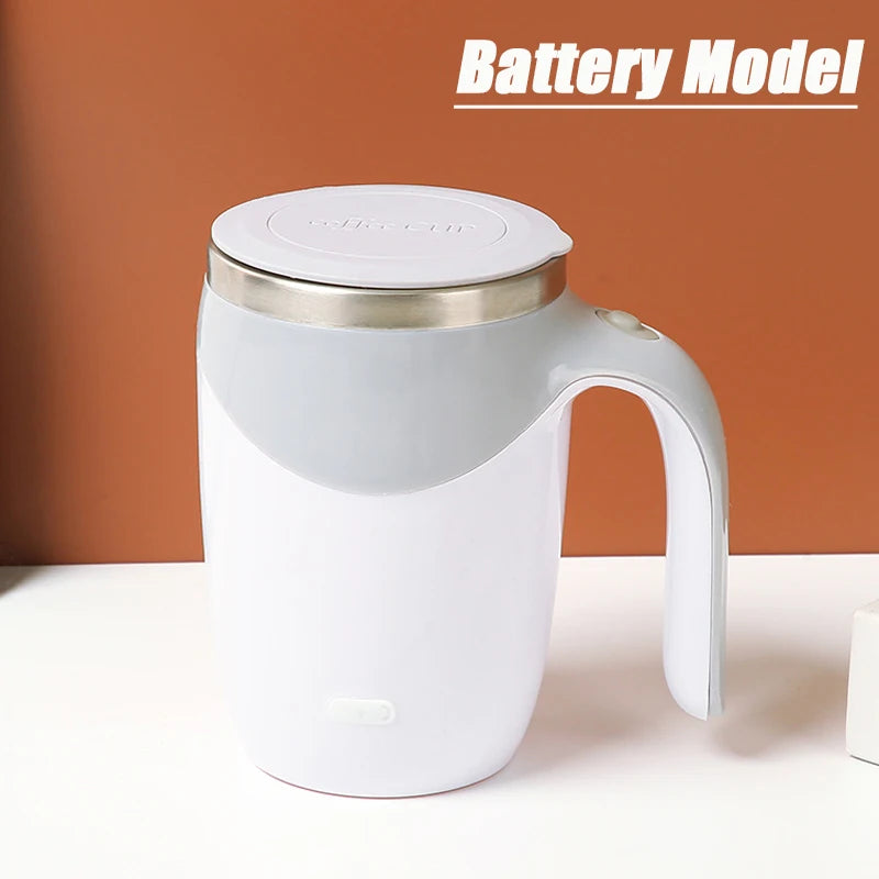 Portable Automatic Stirring Coffee Mug Magnetic Electric Stainless Steel Self Mixing Coffee Tumbler Rotating Home Office Travel