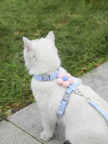 Cat Harness and Leash Sets Adjustable Dog Harness for Small Dog Leash Breashable Pet Harness Out Walking Dog Strap
