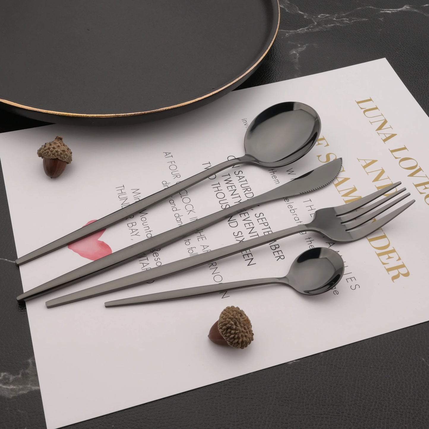 6Pcs Mirror Dinner Forks Cutlery Gold Stainless Steel Fork Flatware Kitchen Silverware Western Dinnerware Restaurant Fork Set