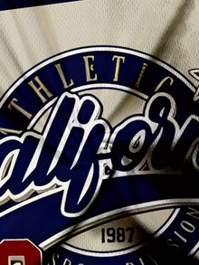 Men's Vintage California Sports League Graphic T-Shirt - Retro Athletic Tee with, Navy Blue & Red Accents - Lightweight Crewneck