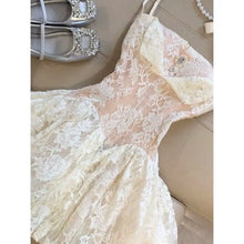 Sweet Princess French Lace Dress Harajuku Gyaru Style Elegant Chic Summer Kawaii 90s Women Fashion Dresses