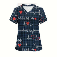 Clinical Uniform Woman Designer Cartoon Printing V-Neck Dental Scrubs Woman Summer Short Sleeves with Pockets Surgical Uniforms