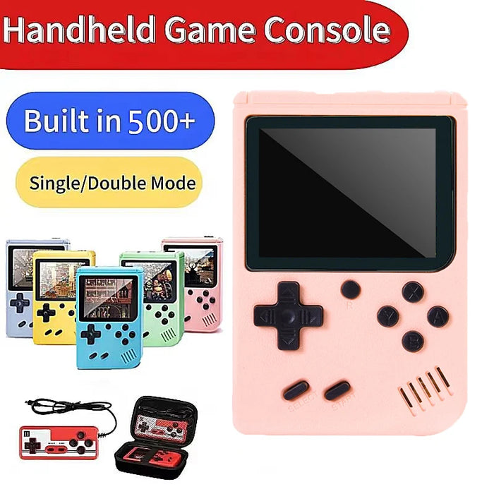 Console de jeux portable pour enfants avec plus de 500 jeux classiques intégrés, émulateur, rechargeable et connectable à la TV