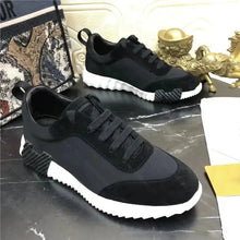 26SS Men's Casual Leather Running Shoes Breathable Low-Top Sneakers Black Comfortable Anti-Odor Rubber Sole All-Season Wear