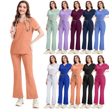 New Slim Fit Women Scrubs Sets Woman Medical Uniforms Nurses Accessories Clinic Beauty Salon Spa Pet Shop Workwear Clothing