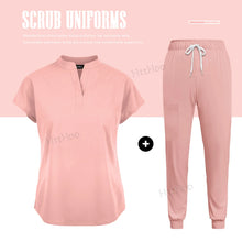 Medical Scrub Joggers Sets Fashion Nurse Uniform Women Men Beauty Salon Healthcare Pharmacy Nursing Scrub Top+pants Suit Uniform
