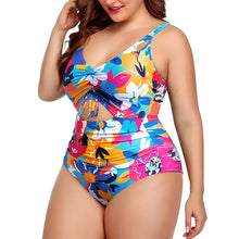 Plus Size Floral One Piece Swimsuit With Tummy Control