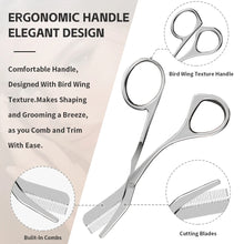 Eyebrow Trimmer Stainless Steel Makeup Tools Eyebrow Remover Machine Shaper Professional Eyebrow Trimmer Scissors with Combs