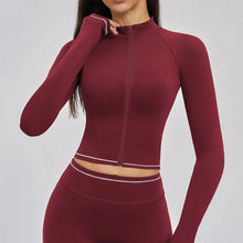 Women Yoga Long Sleeve Jacket Zipper For Running And Fitness