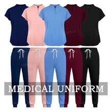 Medical Scrub Joggers Sets Fashion Nurse Uniform Women Men Beauty Salon Healthcare Pharmacy Nursing Scrub Top+pants Suit Uniform