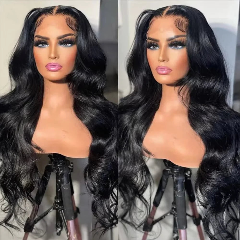 Ombre Blonde to Black 13X6 HD Lace Front Wig Synthetic Lace Frontal Wigs For Black Women Highlight Body Wave 30inch Lace Wig