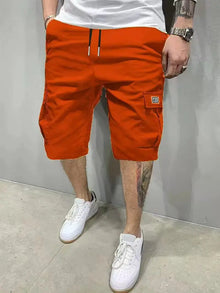 Summer New Mens Cargo Shorts Fashion Korean Version Loose Five Quarter Pants Men's Multi-pocket Straight Casual Short Pants