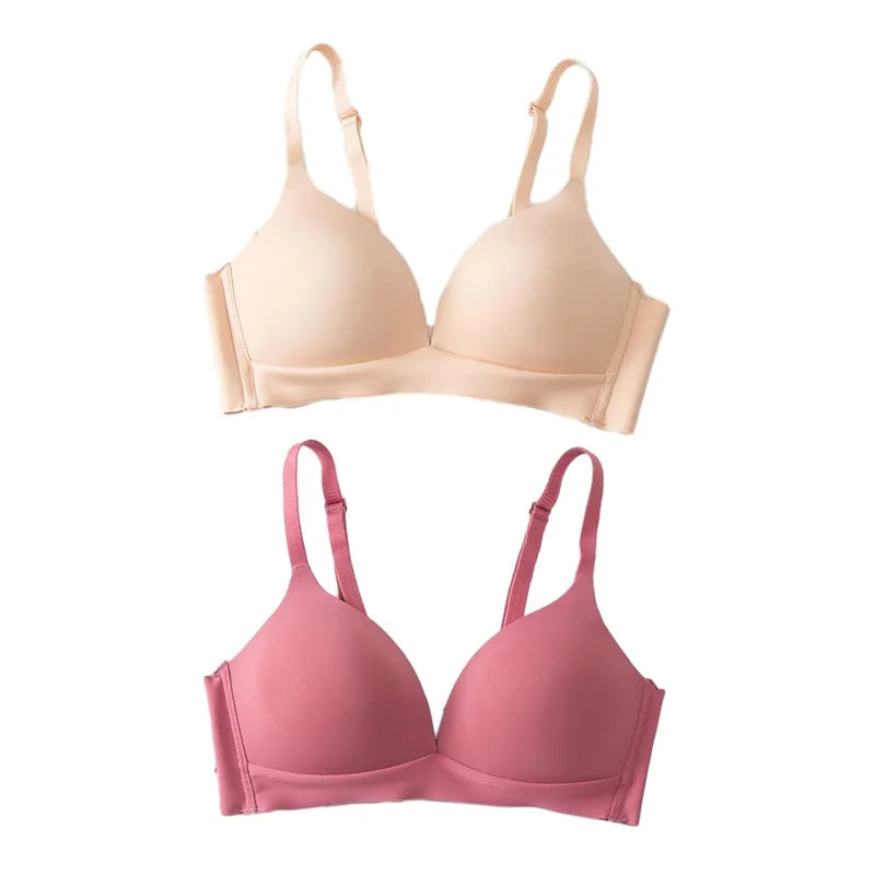 FallSweet 2PCS/set Seamless Push Up Bra for Women Wireless Bralette 3/4 Cup Soft Comfortable Underwear Sexy Female Lingerie