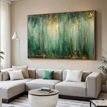 100% Handmade Abstract Oil Painting Original Gold Forest Landscape Wall Art Picture Large Mural For Home Living Room Decor Image