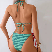 Watermelon Print Halter String Micro Bikini Swimwear Women