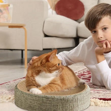 2in1 Cat Scratching Board Protect Furniture Grinding Claw Toys Oval Sisal weaving Wear-resistant Cat Nest Cat Accessories