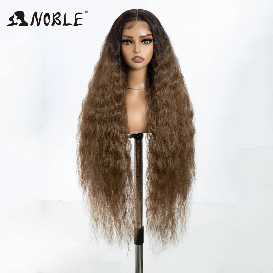 Noble Cosplay 42 Inch Blonde Ombre Synthetic Lace Front Wig