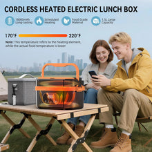 Gison 1.5L Electric Lunch Box Food Warmer Self Heating Lunch Box 18000mah Big Capacity Rechargeable Cordless Electric Lunch Box