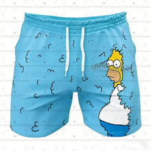 26 Holiday Summer Vacation Hawaiian Shorts Men'S The Simpsons Print Shorts Snowflake & Holly Print Quick-Dry Beach wear shorts