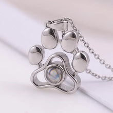 Custom Color Photo Projection Necklace Dog Paw Copper Pendant Titanium Steel Chain 2025 Girlfriend Mom Festival Romantic Gifts