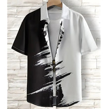 2026 Summer New Style Men's Short-Sleeved Shirt with 3D Pattern Printing for Street Casual Fashion Comfortable and Soft