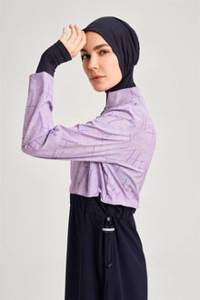 4PCS/Set Burkini Femme Musulmane Printing Sportswear Loose Fit Strechable UPF50-UV Protection Swimsuit With Zipper