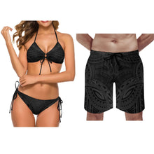 Samoan Couple'S Swimwear Fashionable Swimwear Polynesian Women'S Party Bikini Beach Custom Beach Pants Couple'S Bikini