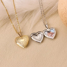 Customized 1/2 Photo Heart Locket Pendant Necklace, Fashion Women Necklace Personalized Souvenir Gifts, Mother's Day Idea Gifts