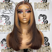 Copper Red Straight Layered Lace Front Wig For Women