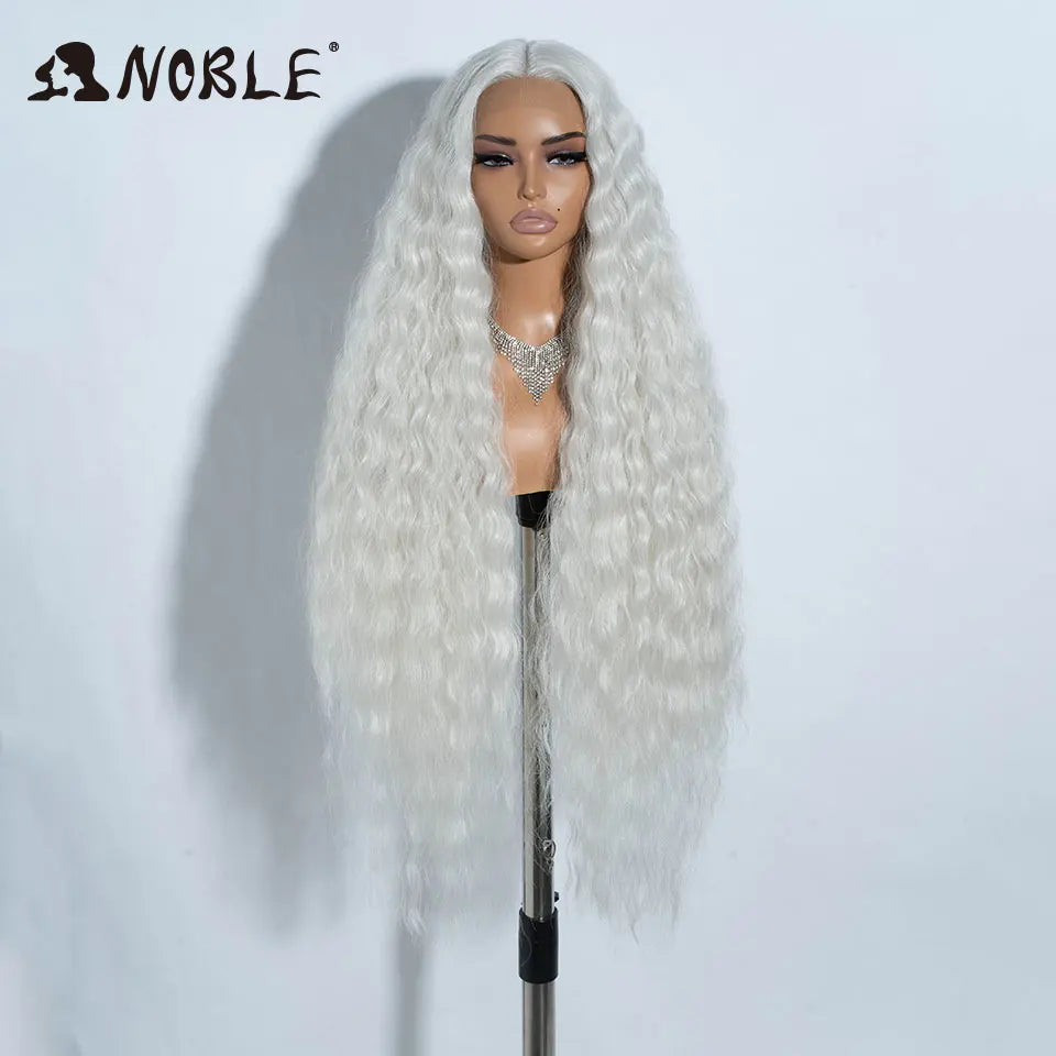Noble Cosplay 42 Inch Blonde Ombre Synthetic Lace Front Wig