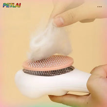 Cat Hair Remover Comb Flea Comb Grooming with Release Button Pet Hair Removal Comb Cute Design Paw Massage Grooming Supplies