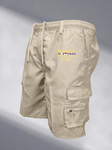 Men's Tactical Shorts Elastic Waist Cargo Work Shorts Men Outdoor Casual Street Style Jogging Shorts Loose Work Casual Shorts