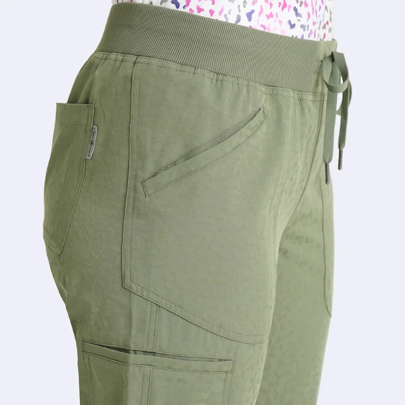 Ava Therese Sheba Jacquard Pant Medical Uniform - 3070 (Inseam length 29“）