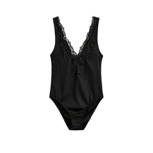Women's Top Tank 2026 Summer New Unique Fashion Focus Sexy Satin Lace Bodysuit Nightclub Elegant Party Evening Women's Vest