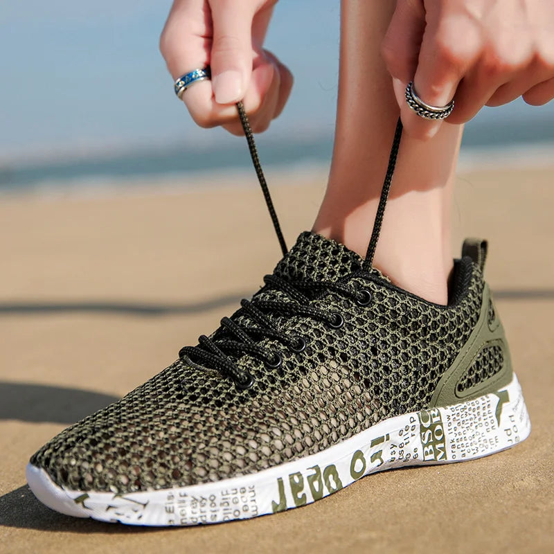 Summer Mens Casual Aqua Shoes Origin Mesh Sneakers New Women Fashion Foam Sport Footwear Beach Water Shoes
