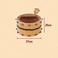 Japanese Onsen-Themed Cat Bed Semi-Enclosed Felt House with Scratcher for 4 Seasons Breathable Cozy Nest for Kittens 0-7.5kg