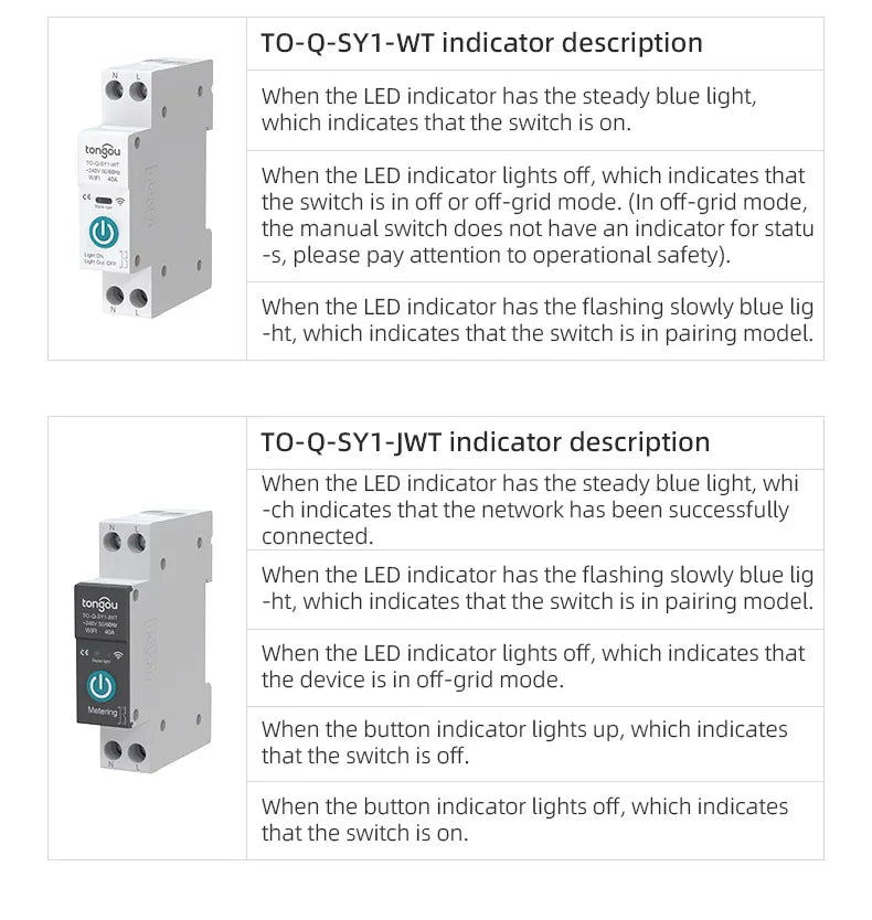 TUYA WIFI Smart Circuit Breaker Energy Meter 1P 16A DIN Rail for Smart Home Wireless Remote Control Smart Switch by APP TONGOU