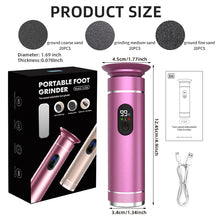 Aluminum Alloy Electric Foot Grinder For Feet - Dual Power Type-C/Battery, Callus & Dead Skin Remover Pedicure Tool
