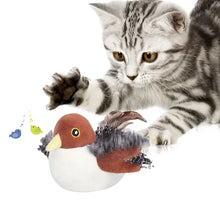 Flapping Wings Sparrow Toys Rechargeable Simulated Chirping Bird Cat Toy Bird Chirping Cat Toy for Indoor Cats