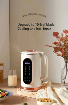 220V 1500ml Soybean Milk Machine 10-leaf Blade Breakfast Machine Electric Juicer Blender Mixer Wall Breaking Machine
