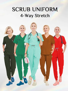 Summer Medical Scrubs Hospital Uniforms Doctor Nurse Workwear 4-way Stretch Pet Clinic Nursing Suits Dentist Working Clothes S21