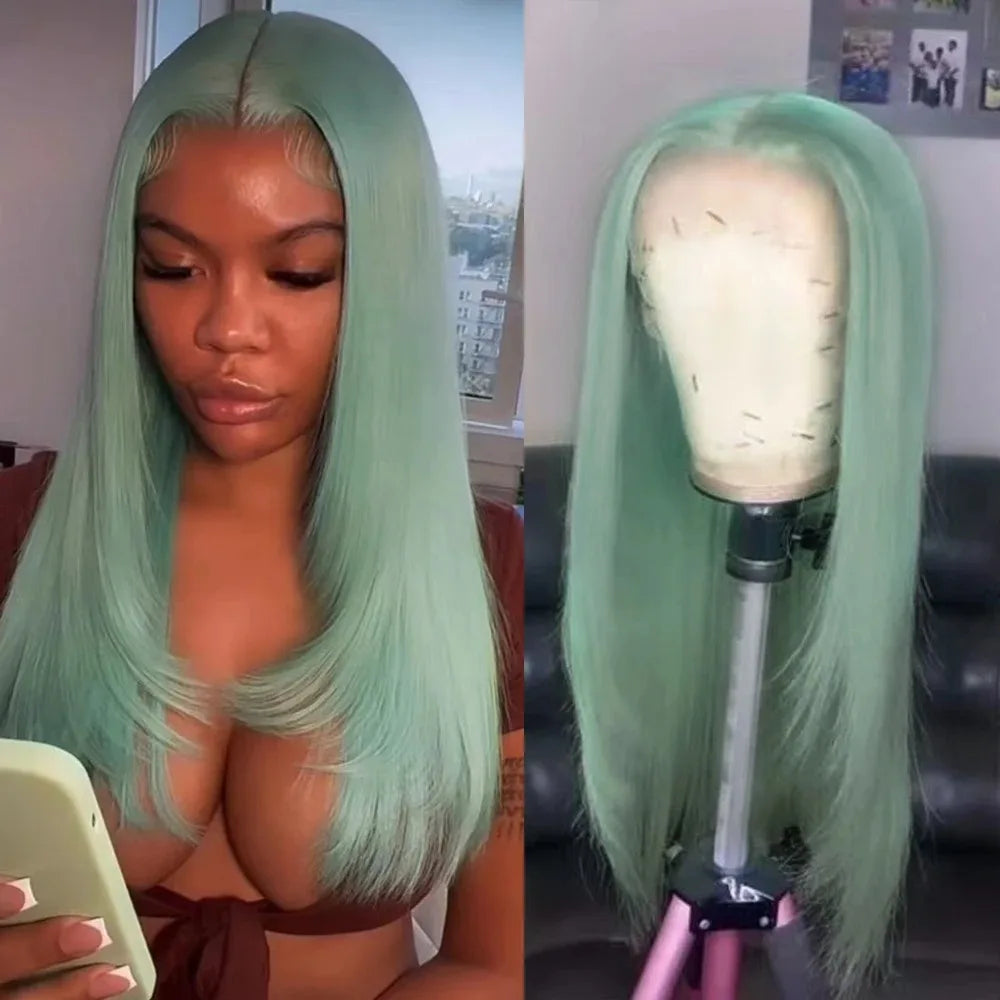 Highlight Black White Layered Lace Front Wig 13x4 Glueless