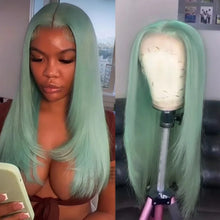 Highlight Black White Layered Lace Front Wig 13x4 Glueless