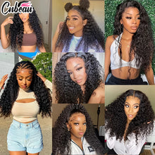 250% 18-36 Inch Invisi Strap 360 Full Lace Wig Water Deep Curly  Human Hair Adjustable Drawstring Hd Lace 360 Glueless Wigs