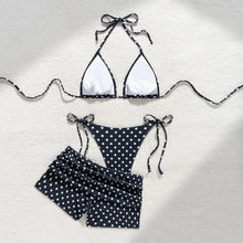 3Pcs/Set Fashion Summer Dot Bikinis Set Casual Beachwear Women Swimsuit Elegant Swimwear Beach