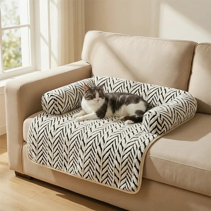 Tapis canapé pour animaux avec rebords, coussin protecteur doux et moelleux, lit pour chien et chat antidérapant pour petits et moyens animaux