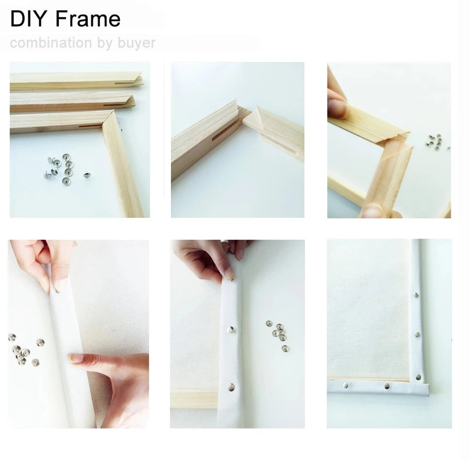 SDOYUNO DIY Frame Painting By Numbers Wooden Frame 40x50cm 50x65cm 60x75cm Combination Unique Gift Wall Art Picture Artworks
