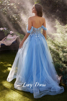 Mesh Applique Grace Line A Evening Dress Wedding Party Prom Dresses Elegant Woman Sharon Happy Graduation Womens Gown Customized