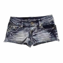 Y2K Flag Graphic Print Fashion British Style Mini Shorts Harajuku Pocket Denim Shorts Women Goth Slim Sexy Low Rise Short Pants
