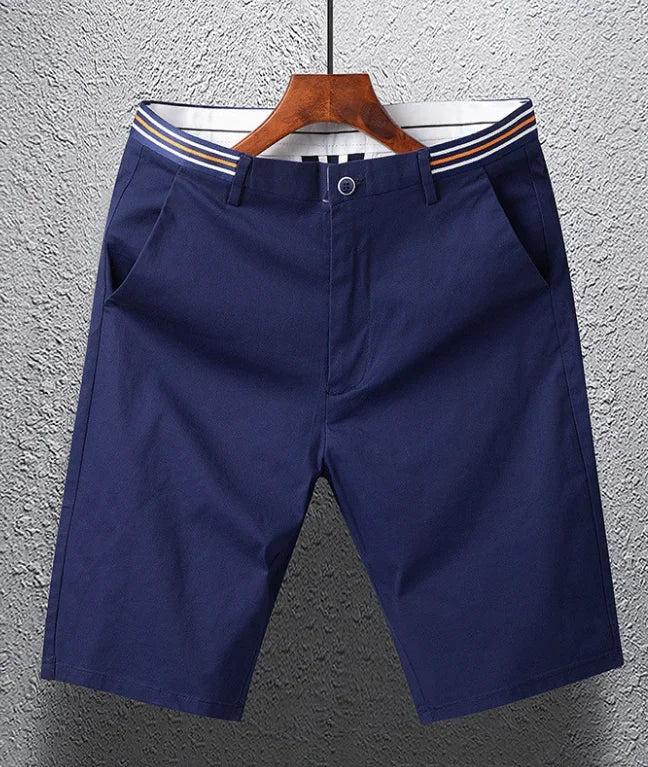 Summer Men's Cotton Golf Shorts Loose Fit Breathable Casual